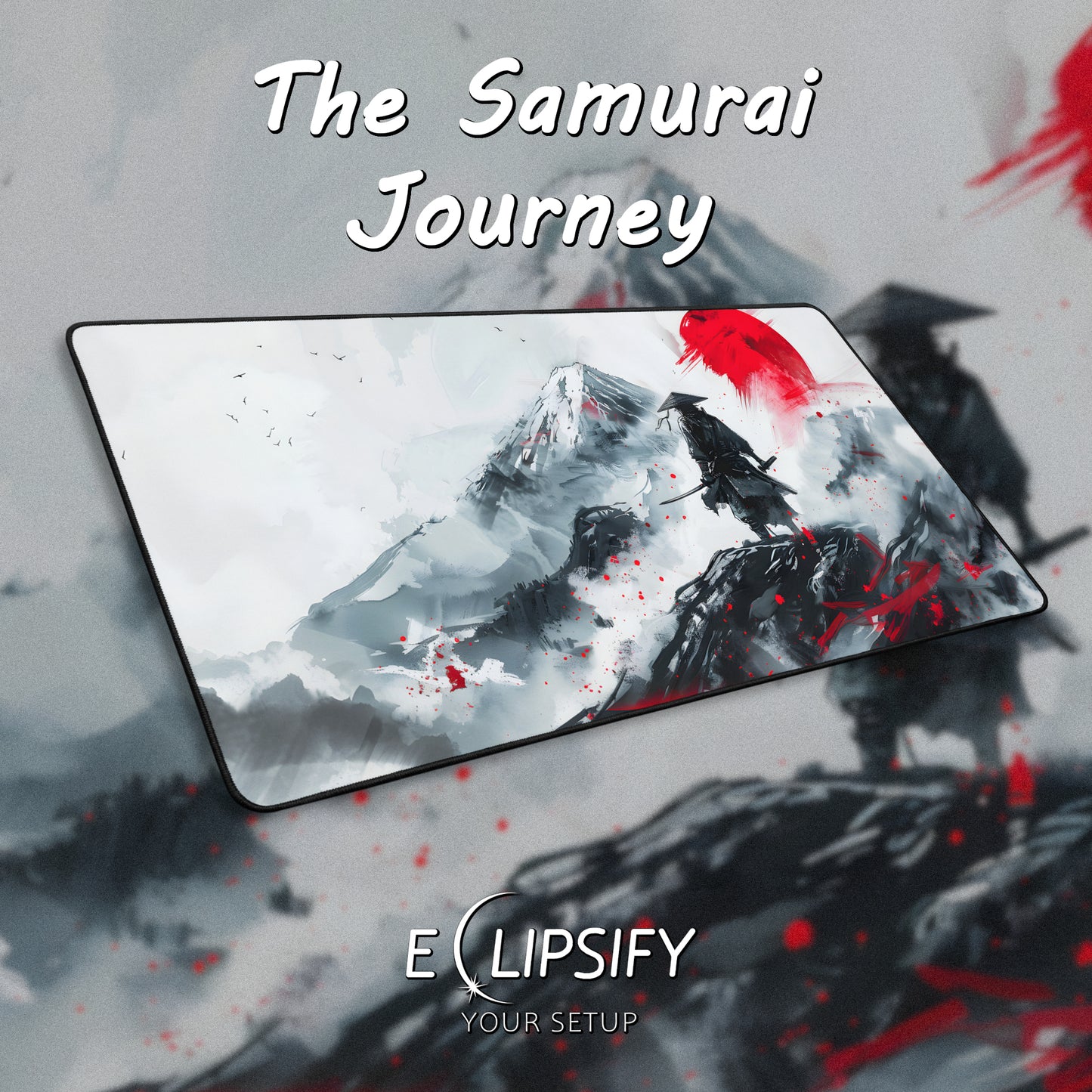 The Samurai Journey: Samurai Japanese Gaming Mouse Pad