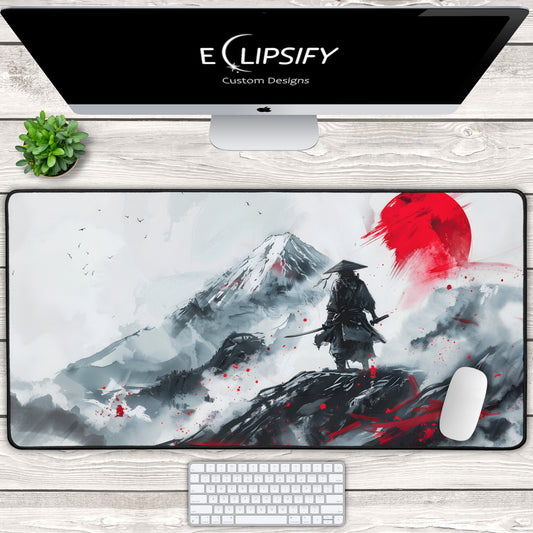 The Samurai Journey: Samurai Japanese Gaming Mouse Pad