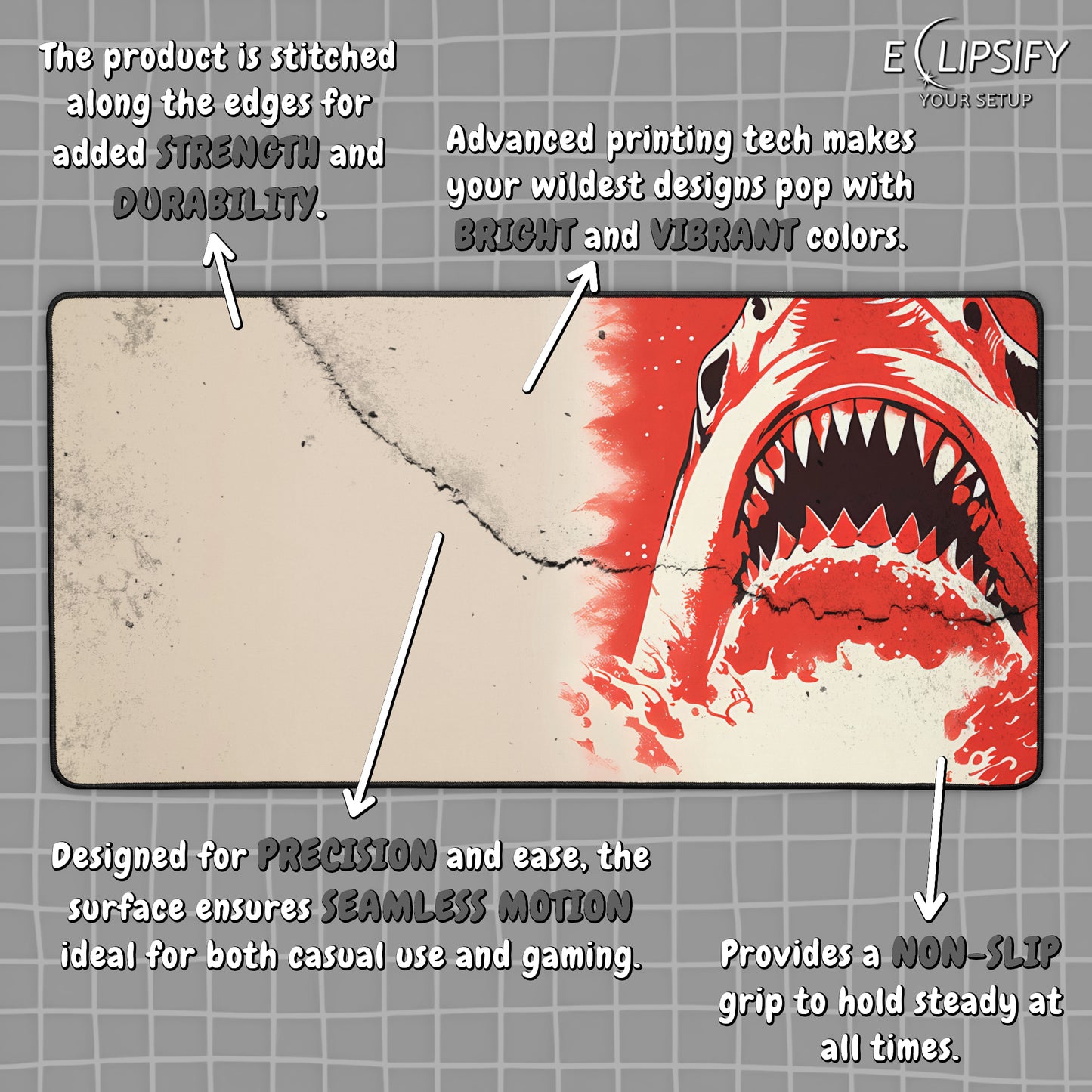 King Of The Ocean: Shark Gaming Mouse Pad