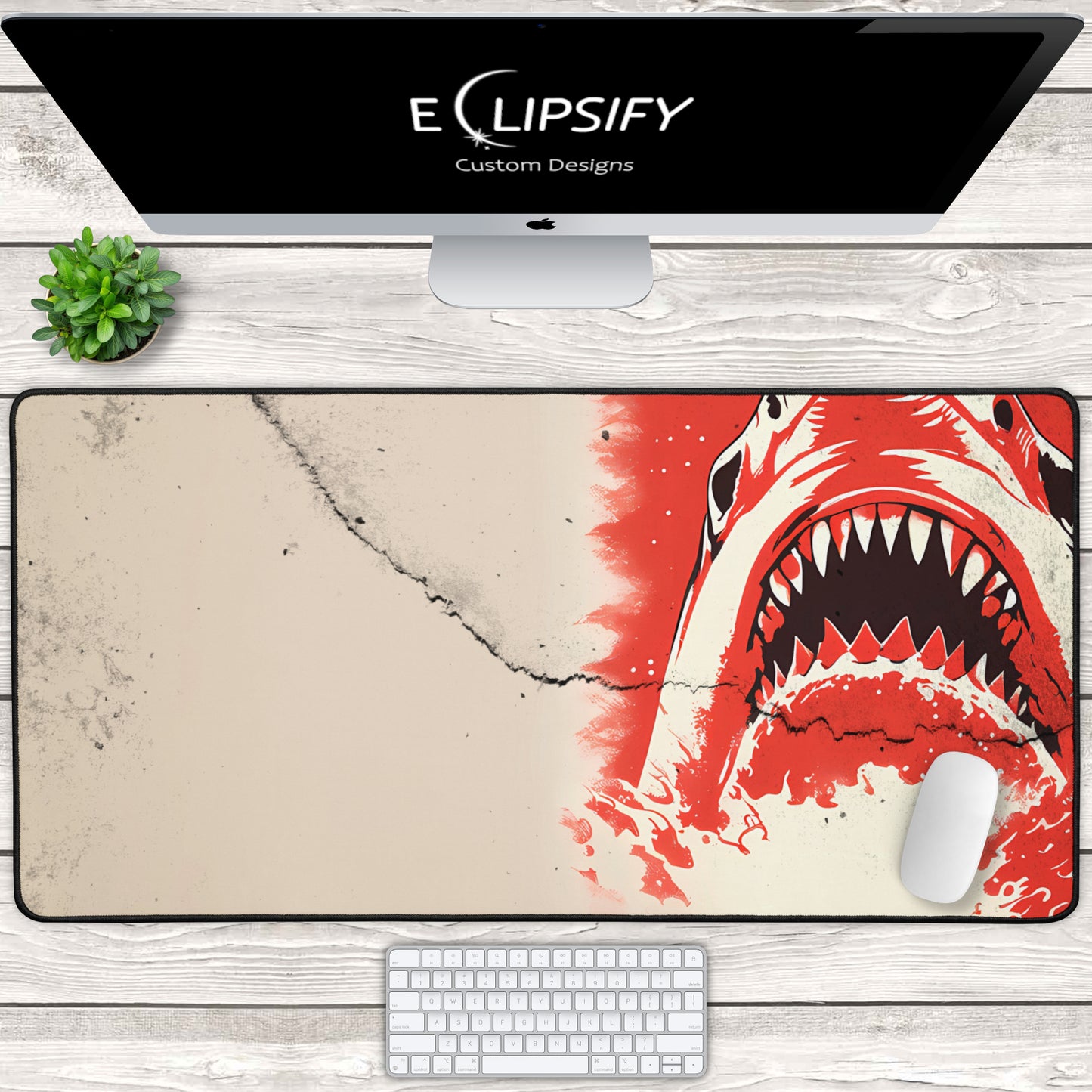 King Of The Ocean: Shark Gaming Mouse Pad