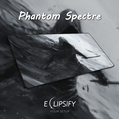 Phantom Spectre: Assassin Black and White Gaming Mouse Pad