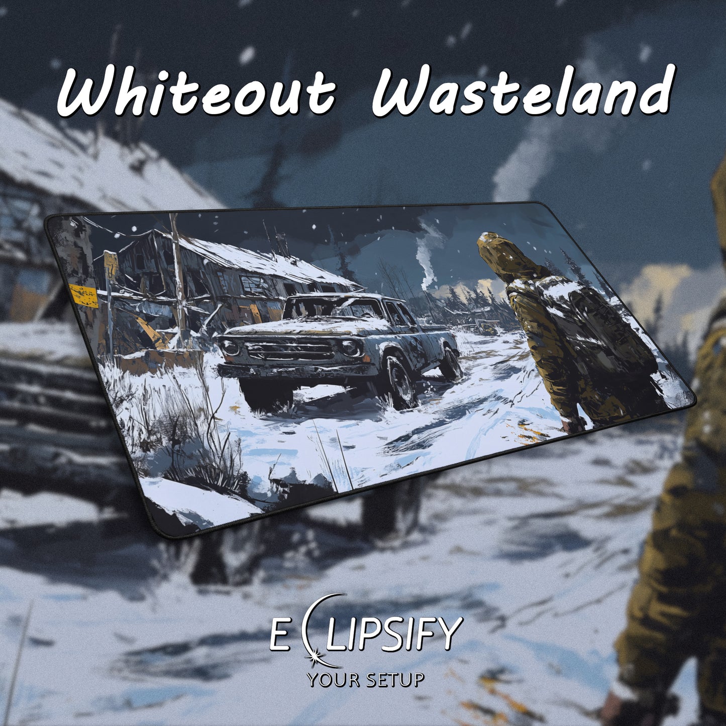 Whiteout Wasteland: Snow Apocalypse Gaming Mouse Pad
