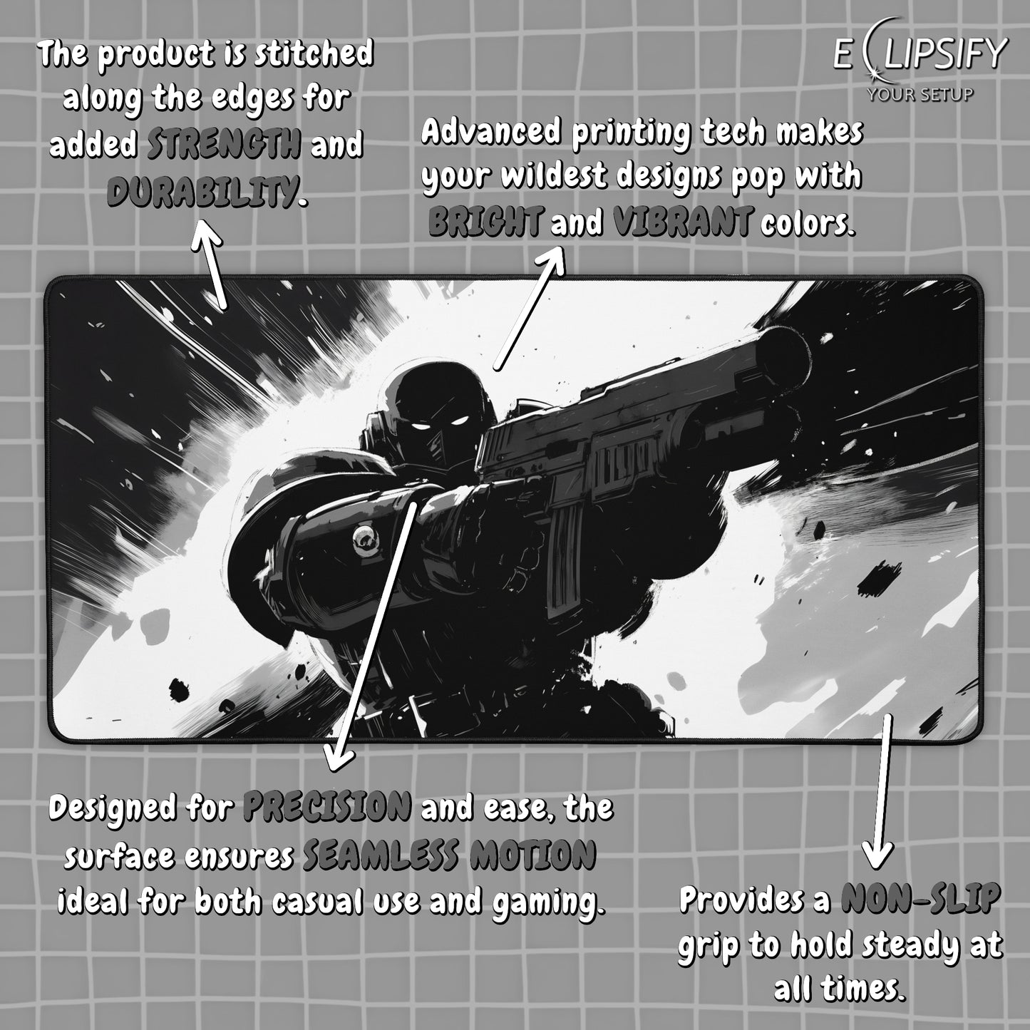 Galactic Marine : Space Soldier Gaming Mouse Pad