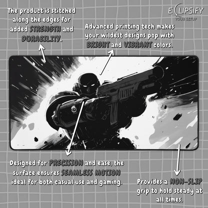 Galactic Marine : Space Soldier Gaming Mouse Pad