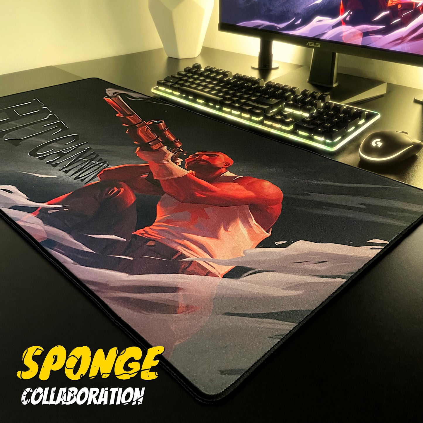 Sponge "Hit Cannon" Content Creator Collaboration Gaming Mouse Pad