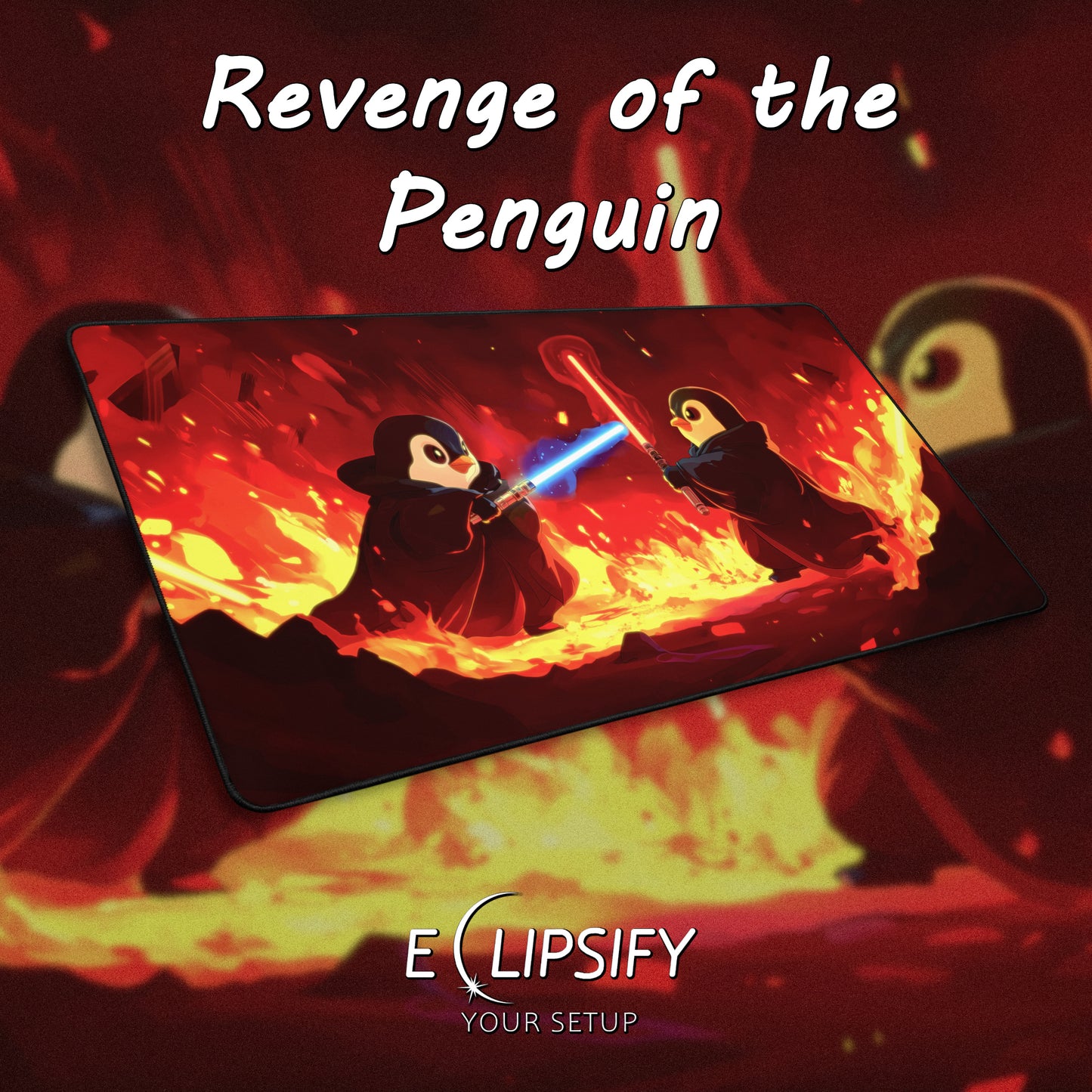 Revenge of the Penguin: Gaming Mouse Pad