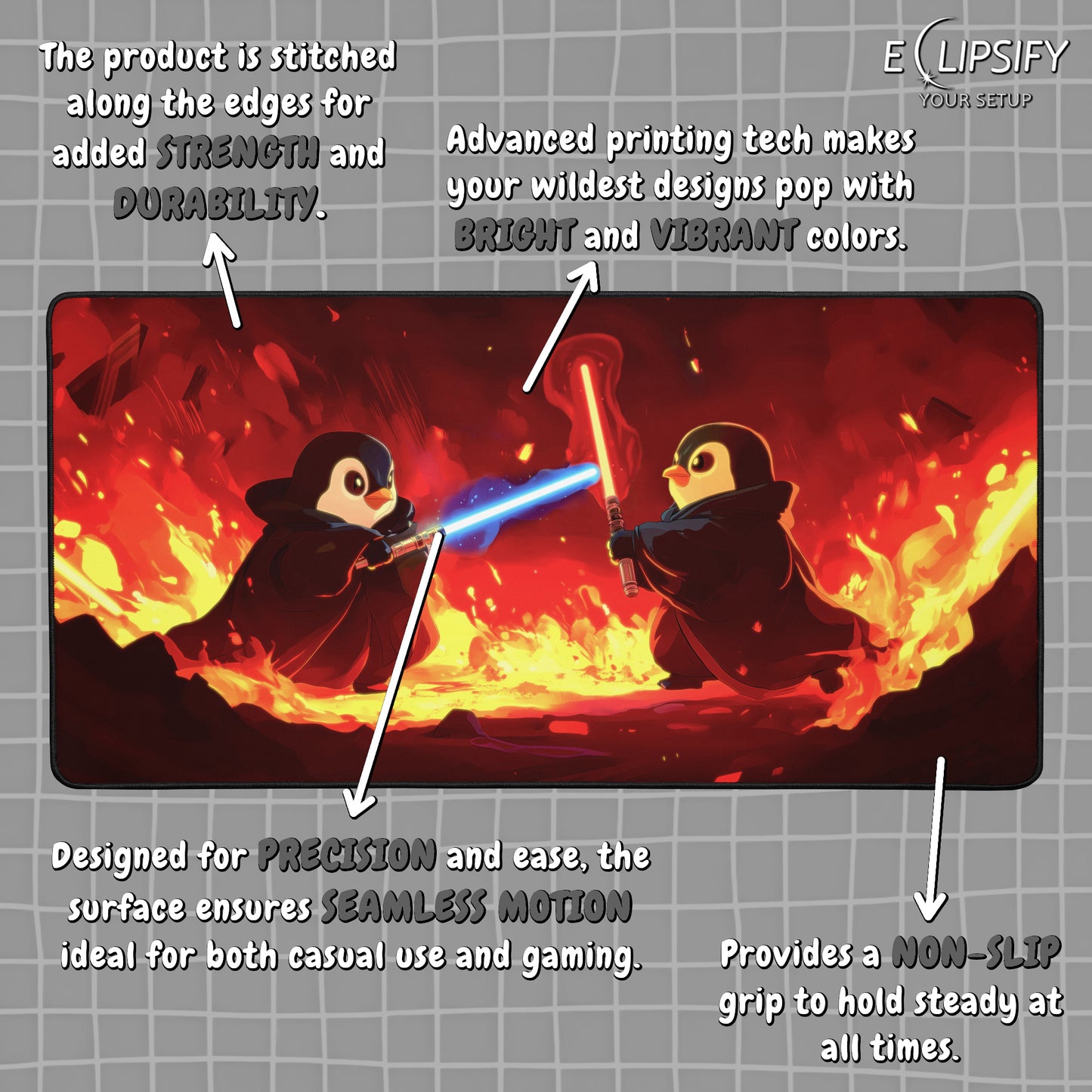 Revenge of the Penguin: Gaming Mouse Pad