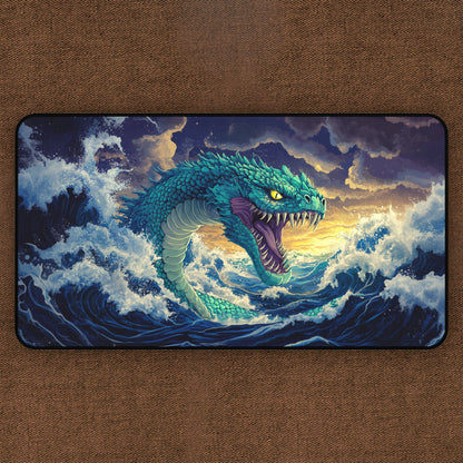 Deepsea Wyrm: Serpent TCG Playmat