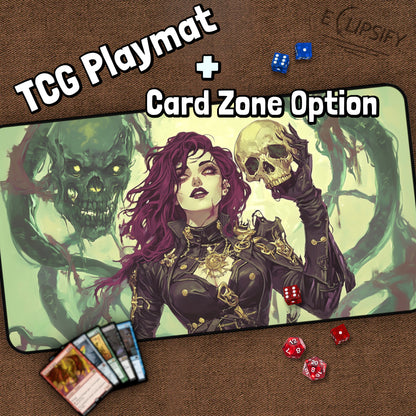 Toxic Temptress: Skull Girl TCG Playmat