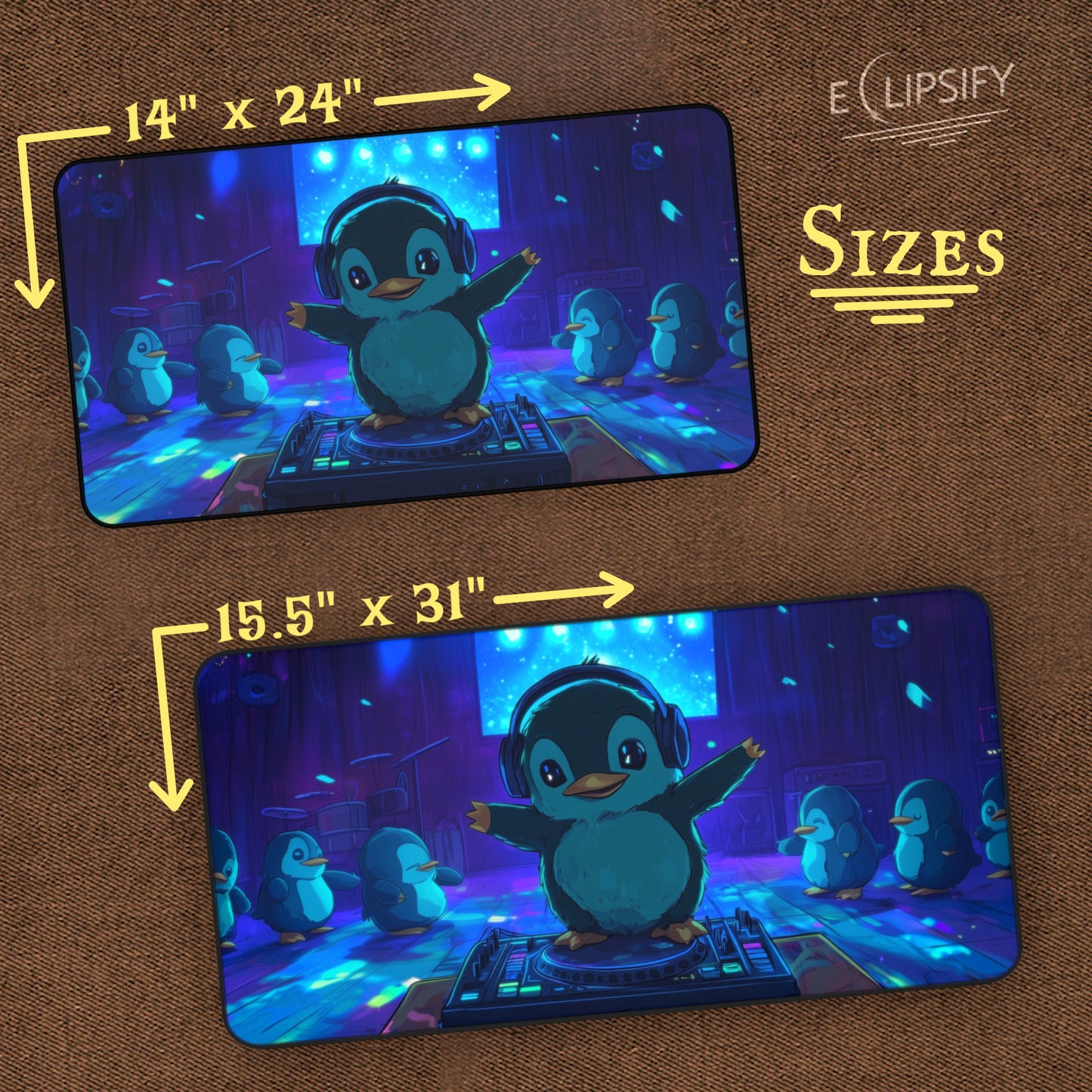 Arctic Groove: Disco Penguin TCG Playmat