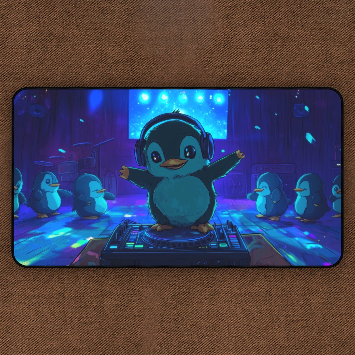 Arctic Groove: Disco Penguin TCG Playmat