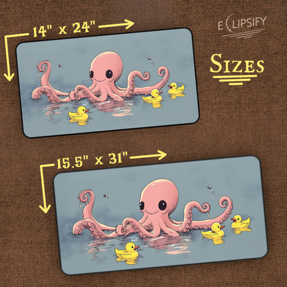 Paddles & Tentacles: Cute Duck & Octopus TCG Playmat