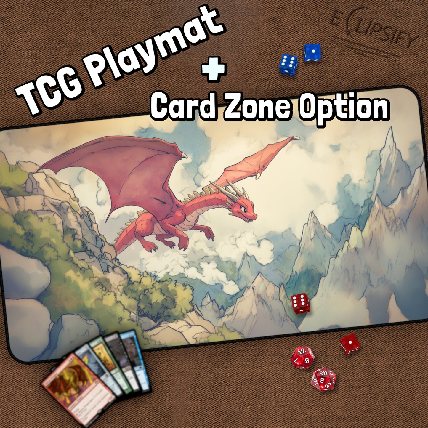 Scorchwing Soar: Dragon TCG Playmat