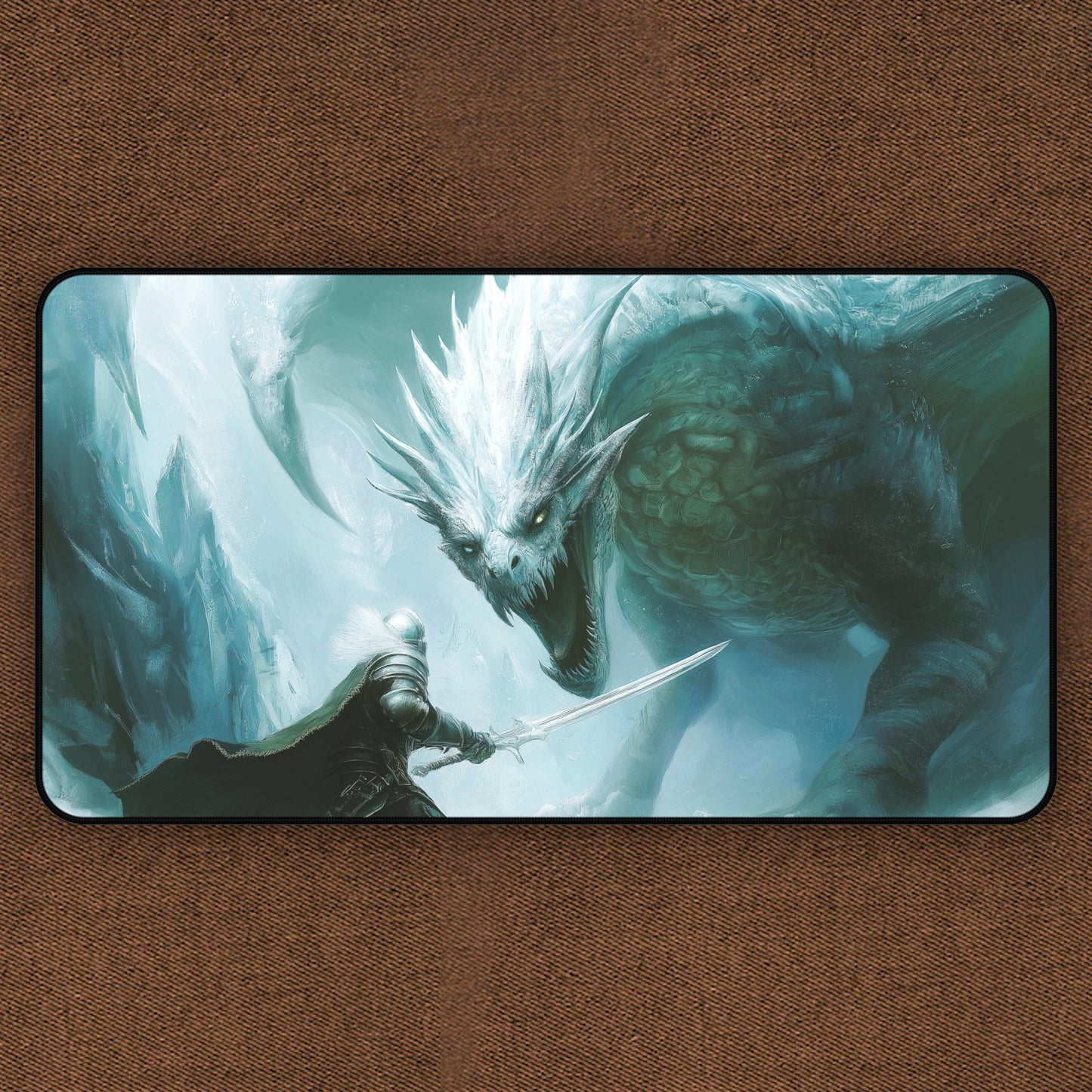 Knight vs Frost Dragon: TCG Playmat