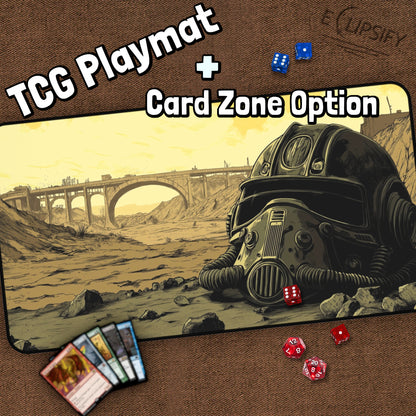 Nuclear Fallout Helmet: TCG Playmat