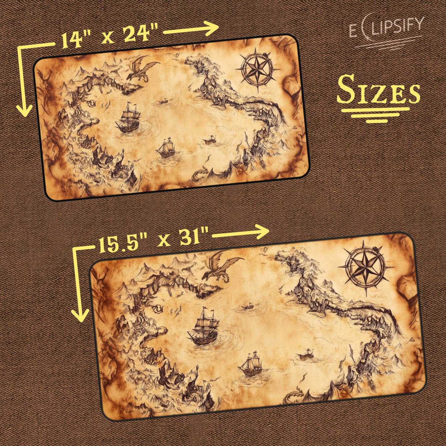 Pirate Treasure Map: TCG Playmat