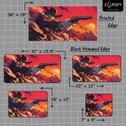 Reckless Redemption: Cowboy Outlaw Gaming Mouse Pad