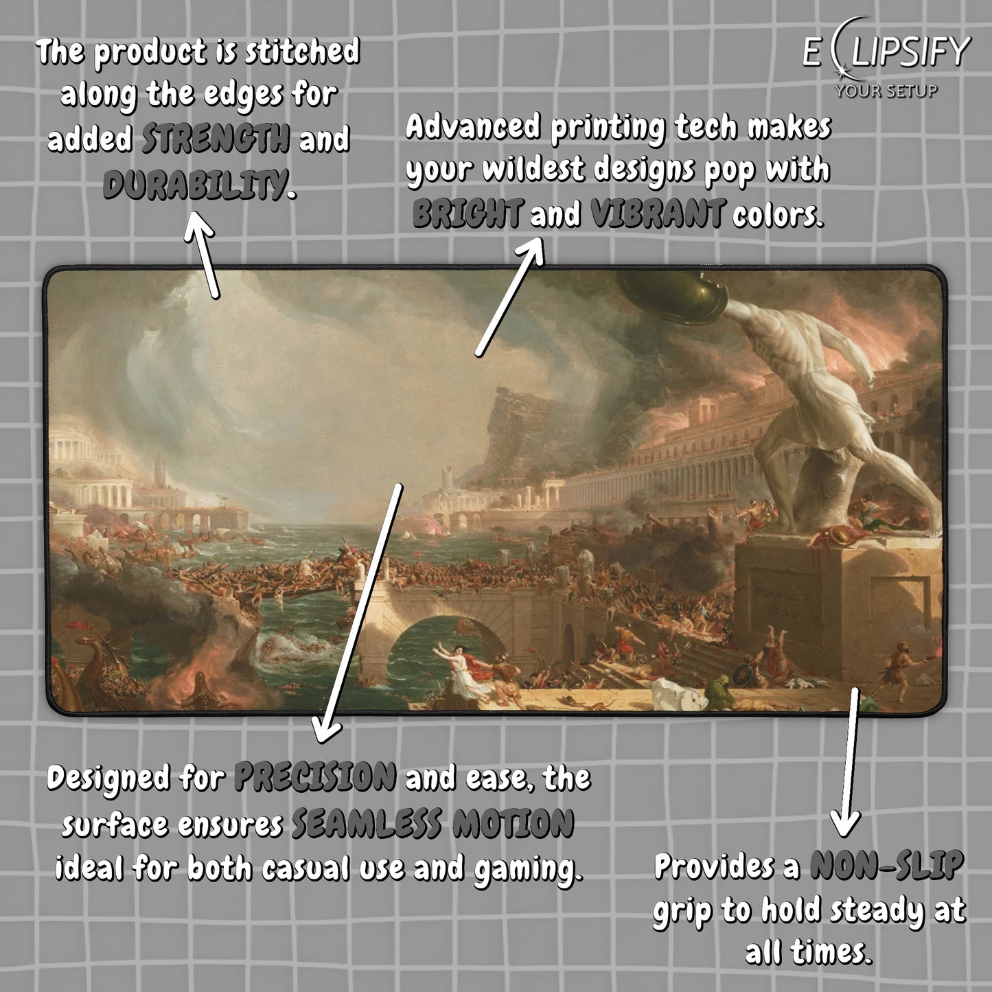 The Course of Empire Destruction: Thomas Cole Mouse Pad