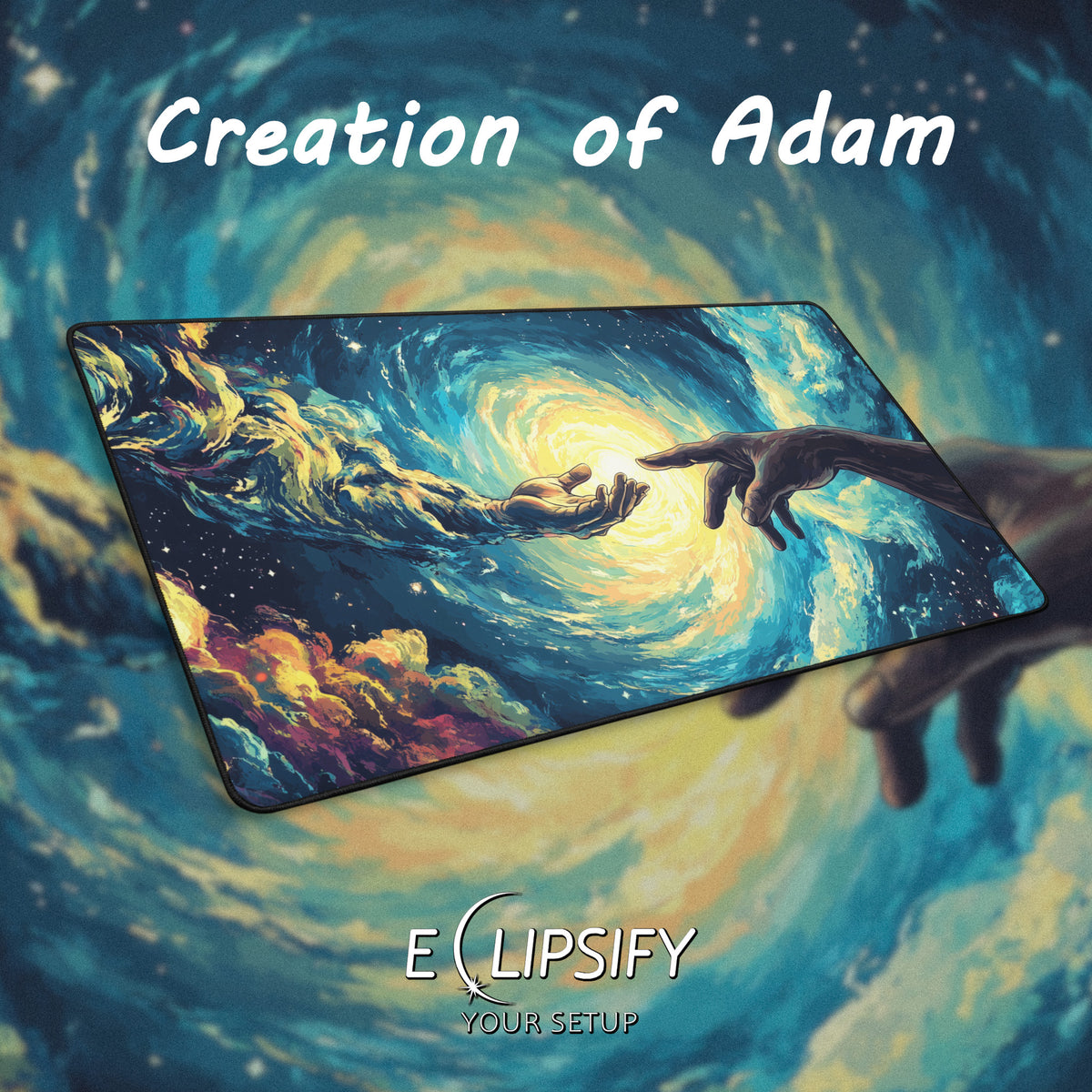 Creation of Adam: Heavenly Hands Mouse Pad
