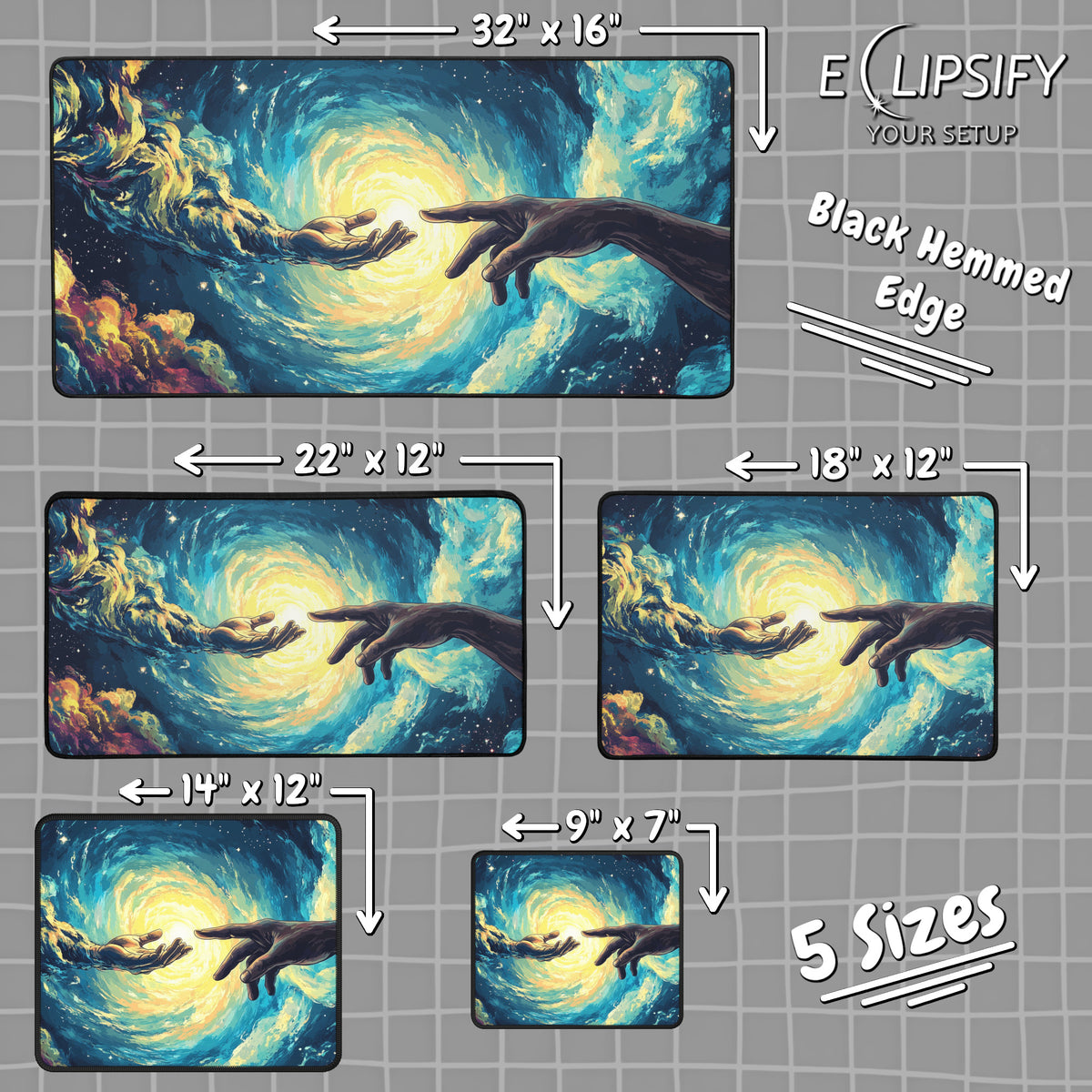 Creation of Adam: Heavenly Hands Mouse Pad