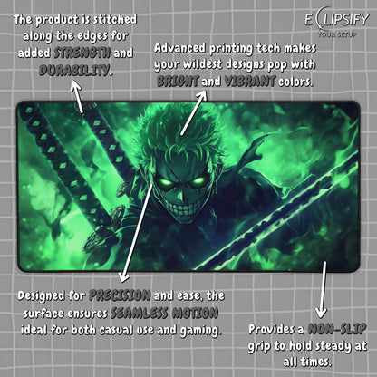 Swordmaster: Pirate Slayer Gaming Mouse Pad