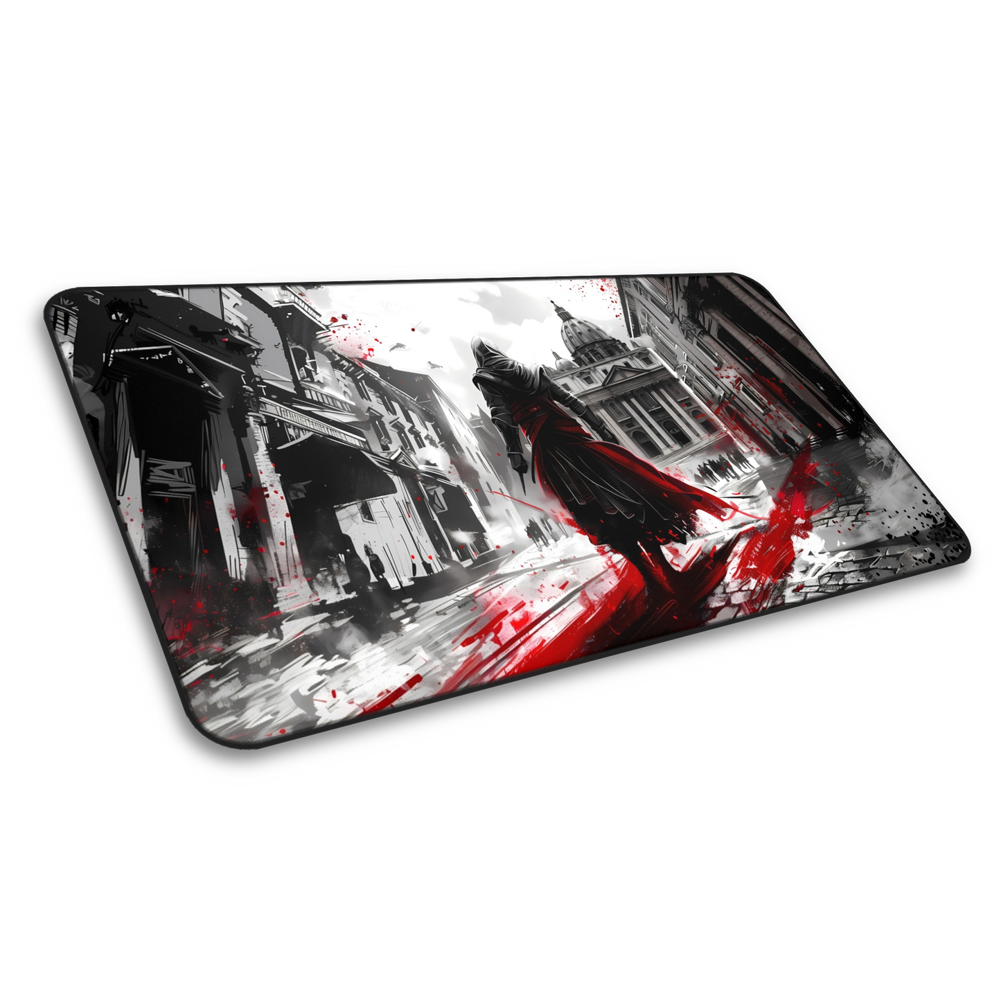 Shadows of Deception: Assassin Gaming Mouse Pad