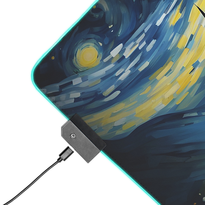 Starry Night Castle: Magical Castle Gaming Mouse Pad