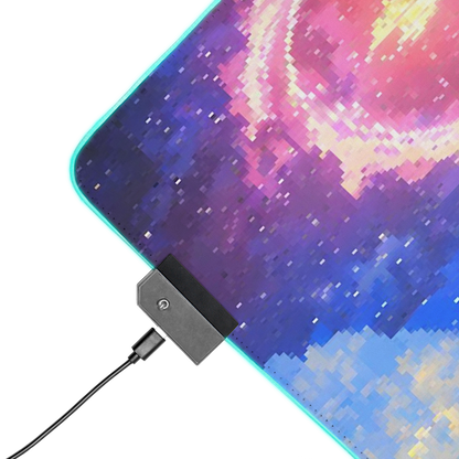 Beyond The Stars: Pixel Art Galaxy Gaming Mouse Pad