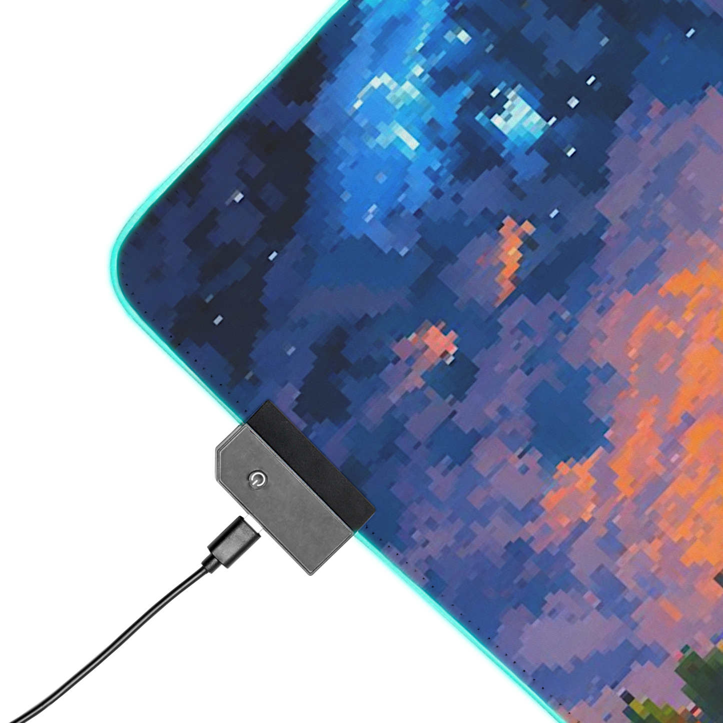 Stars Beyond: Pixel Art Sunset Gaming Mouse Pad
