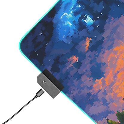 Stars Beyond: Pixel Art Sunset Gaming Mouse Pad