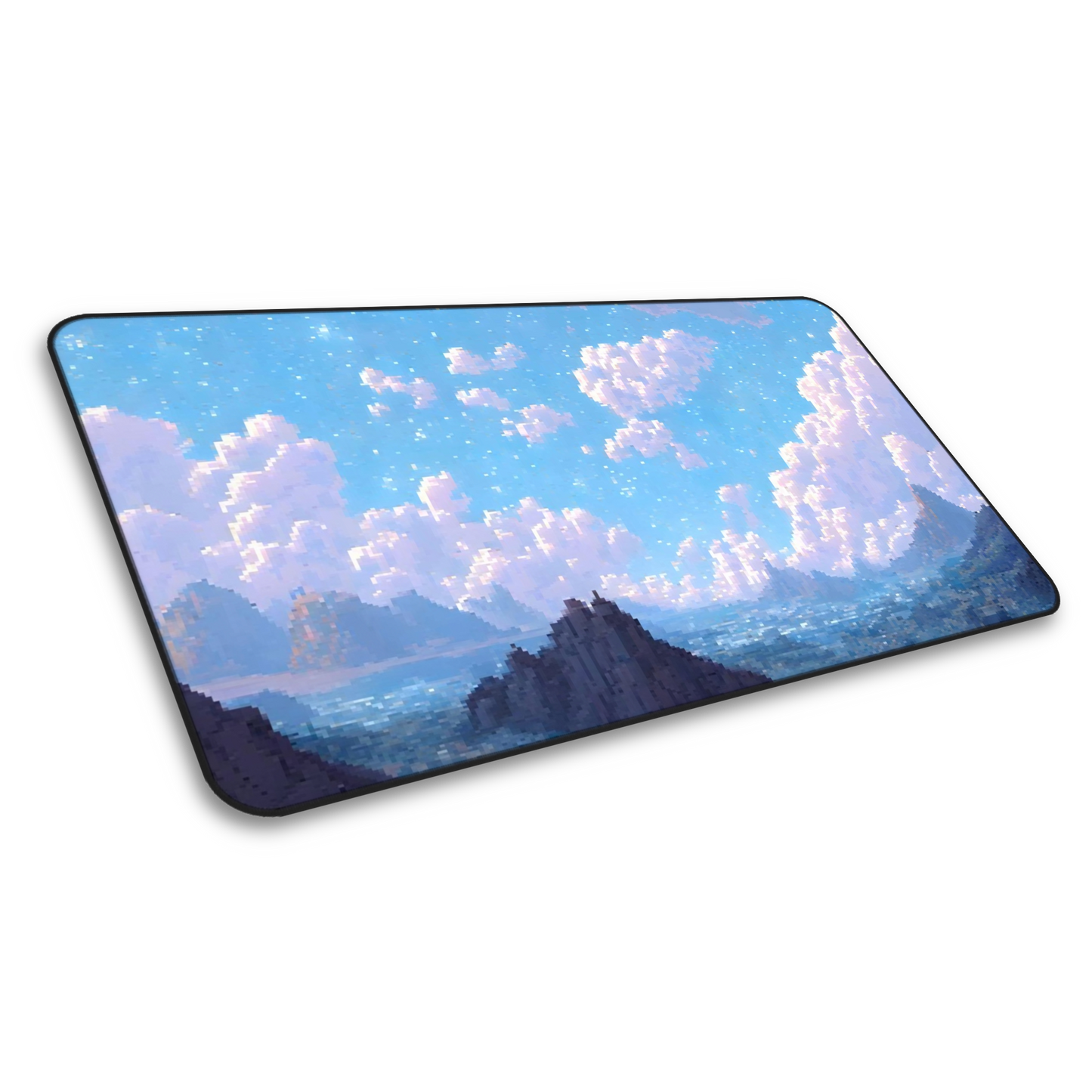 Mountain Peaks: Pixel Art Mountains Gaming Mouse Pad