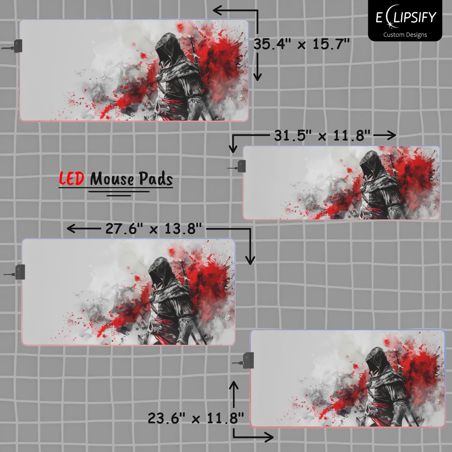Red Blade: Assassin Gaming Mouse Pad