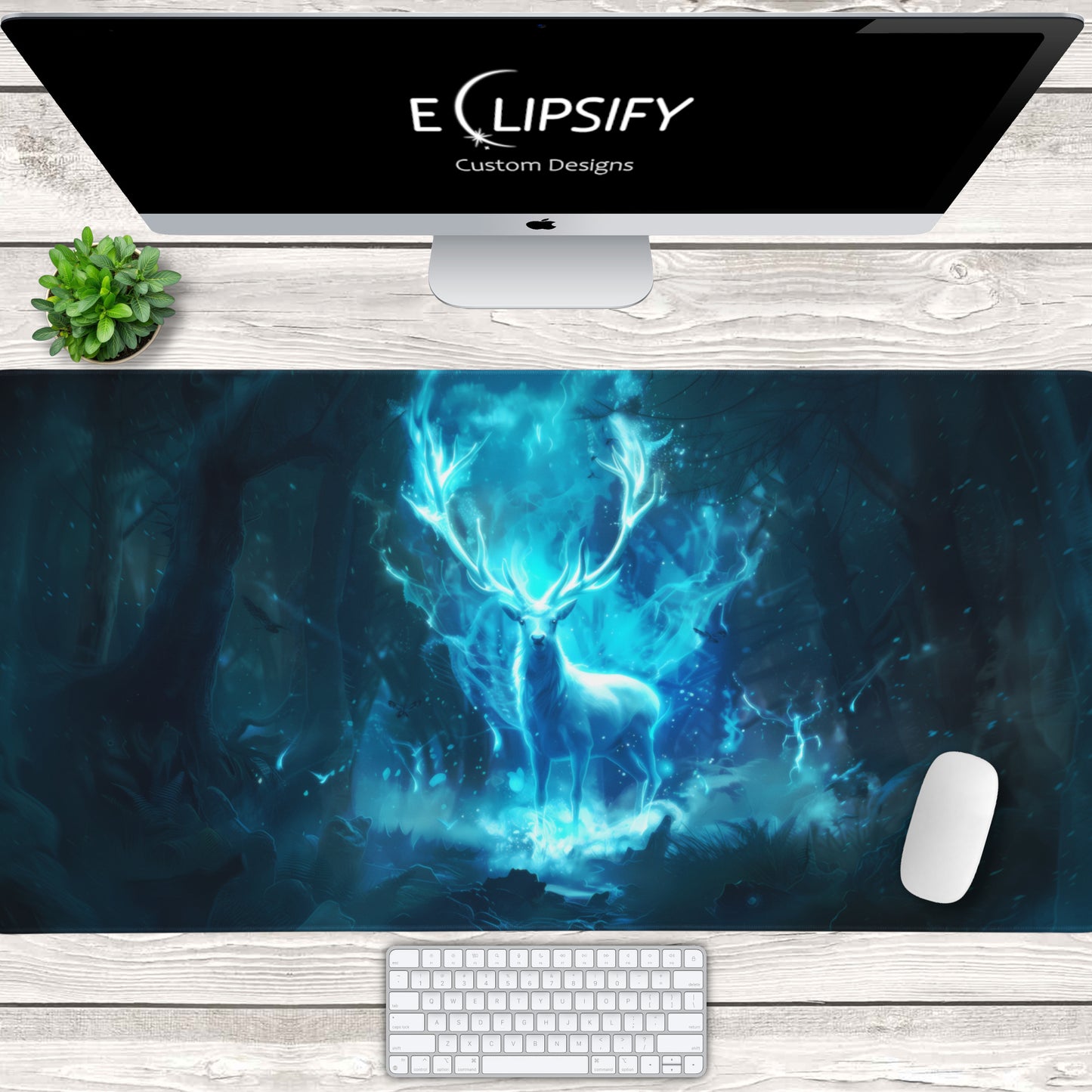Starlit Stag: Patronus Gaming Mouse Pad