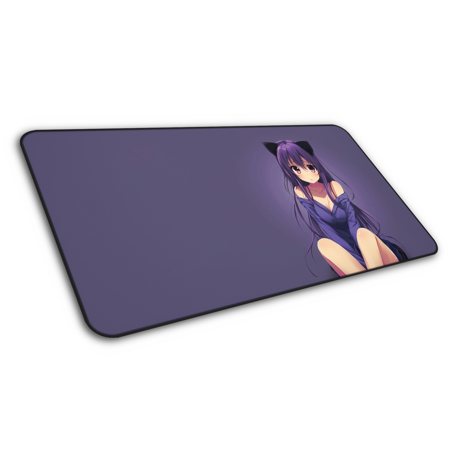 Lavender Kawaii: Anime Girl Mouse Pad