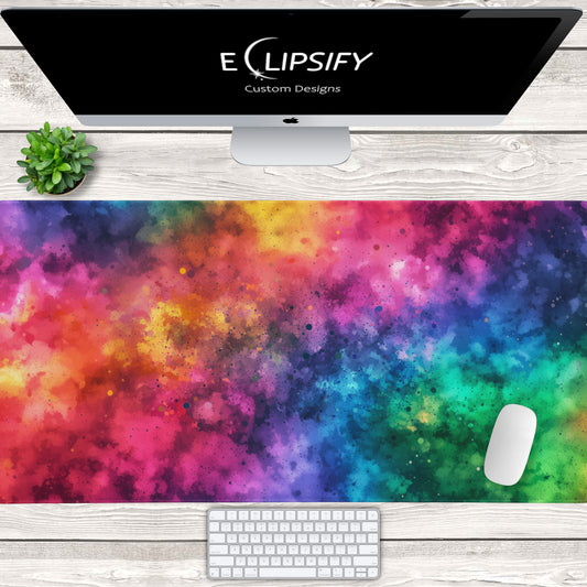 Color Burst: Paint Art Mouse Pad