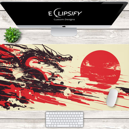 Rising Sun: Dragon Gaming Mouse Pad