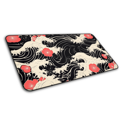 Red Poppy: Great Wave Mouse Pad