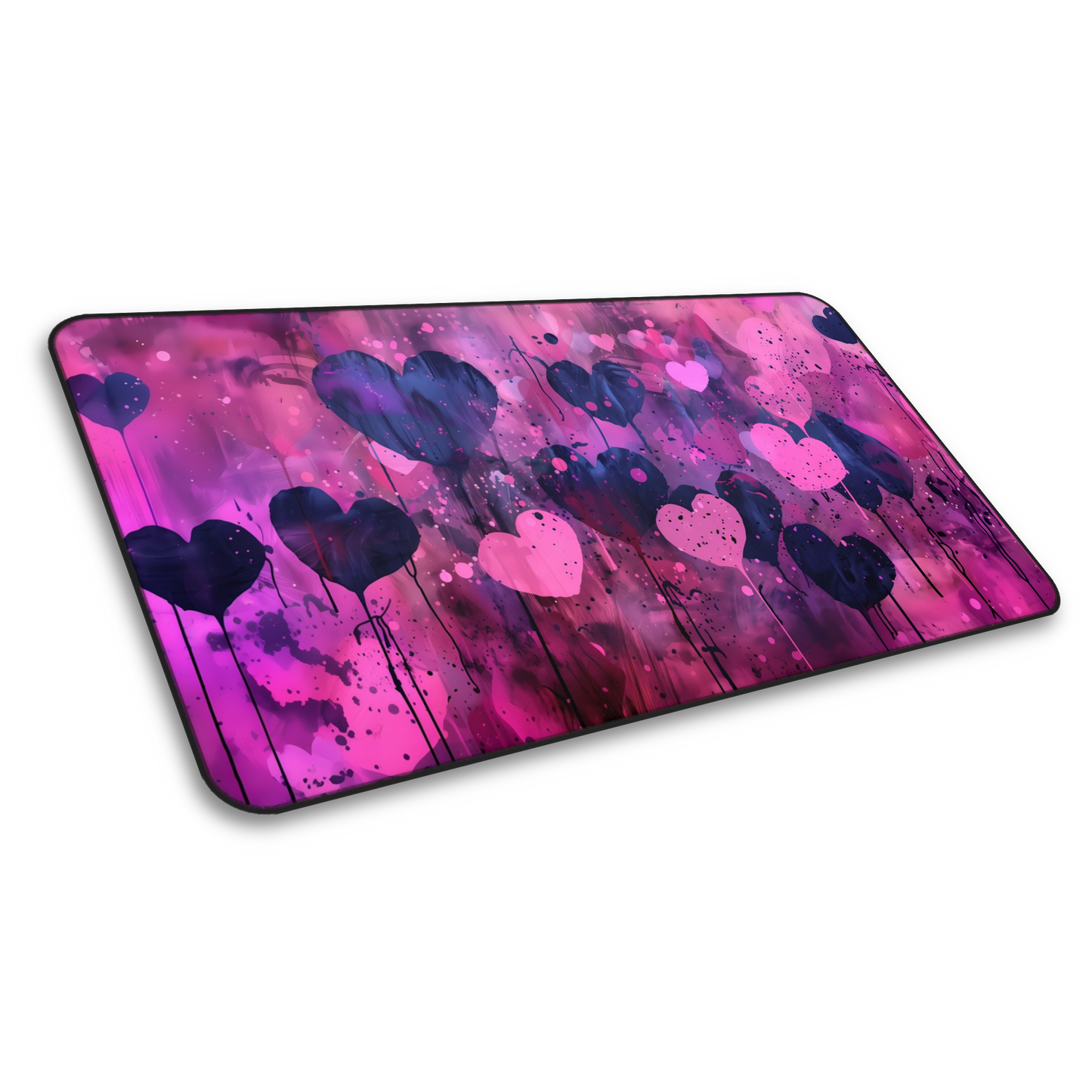 Graffiti Love: Pink Heart Gaming Mouse Pad