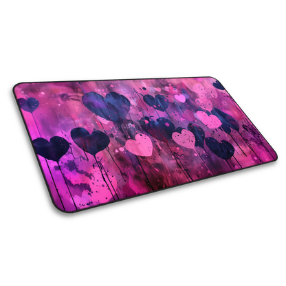 Graffiti Love: Pink Heart Gaming Mouse Pad