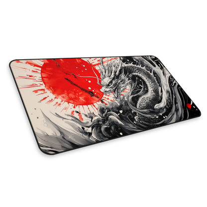 Sunfire Serpent: Dragon Gaming Mouse Pad