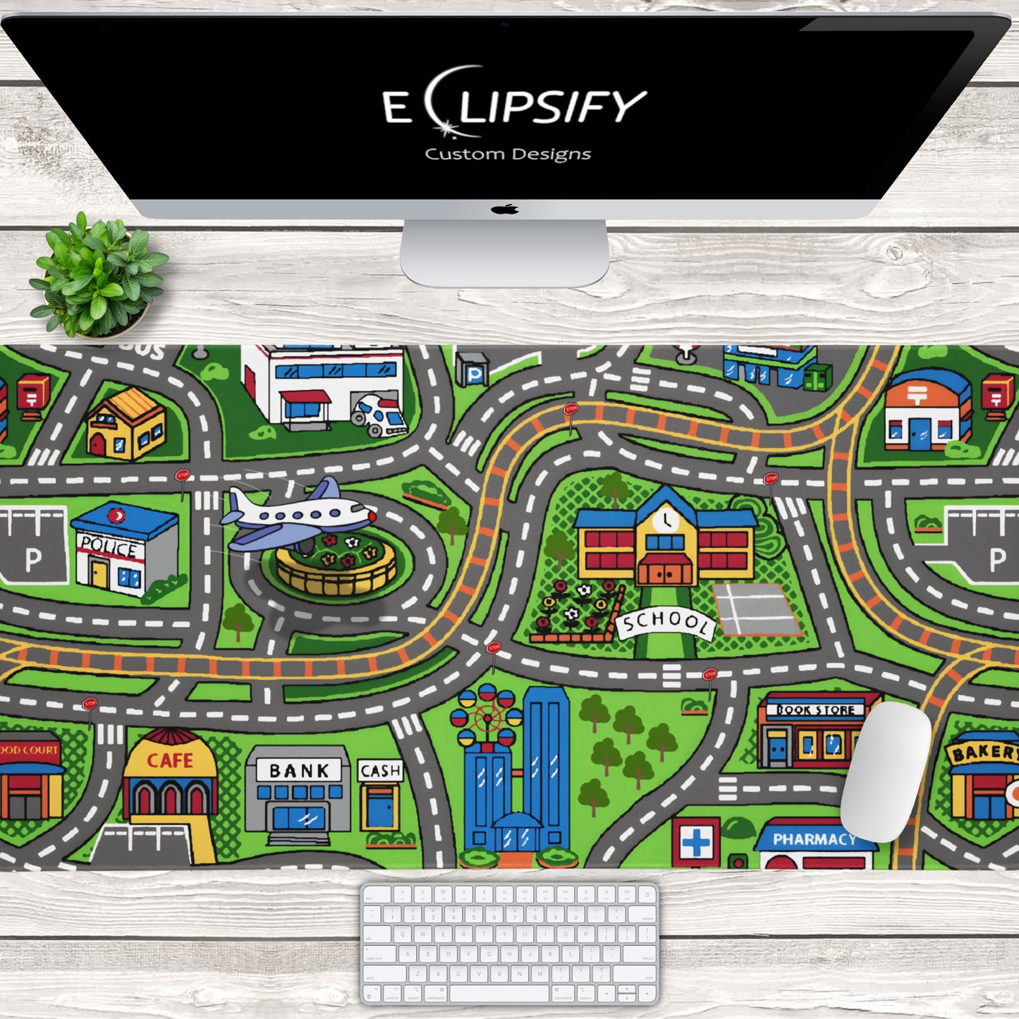 Childhood Memories: Kids Toy Road Playmat Mouse Pad