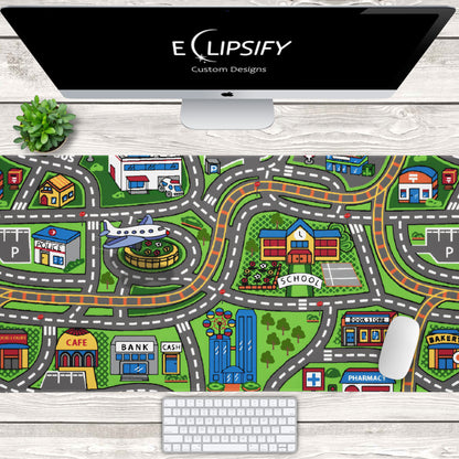 Childhood Memories: Kids Toy Road Playmat Mouse Pad