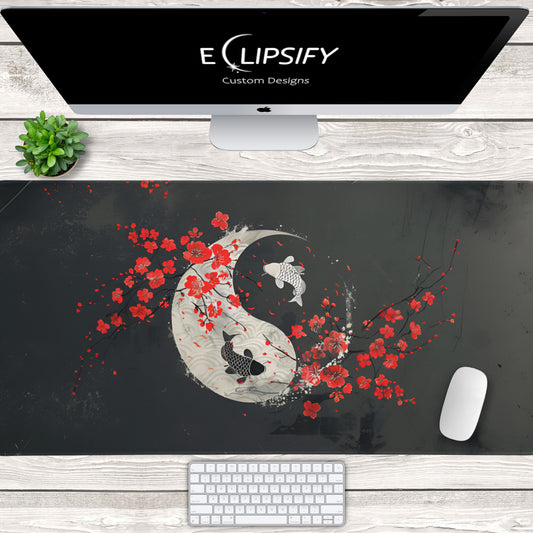 Koi Harmony: Koi Fish Yin Yang Gaming Mouse Pad