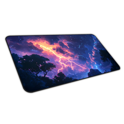 Electric Fury: Lighting Storm Landscape Mouse Pad