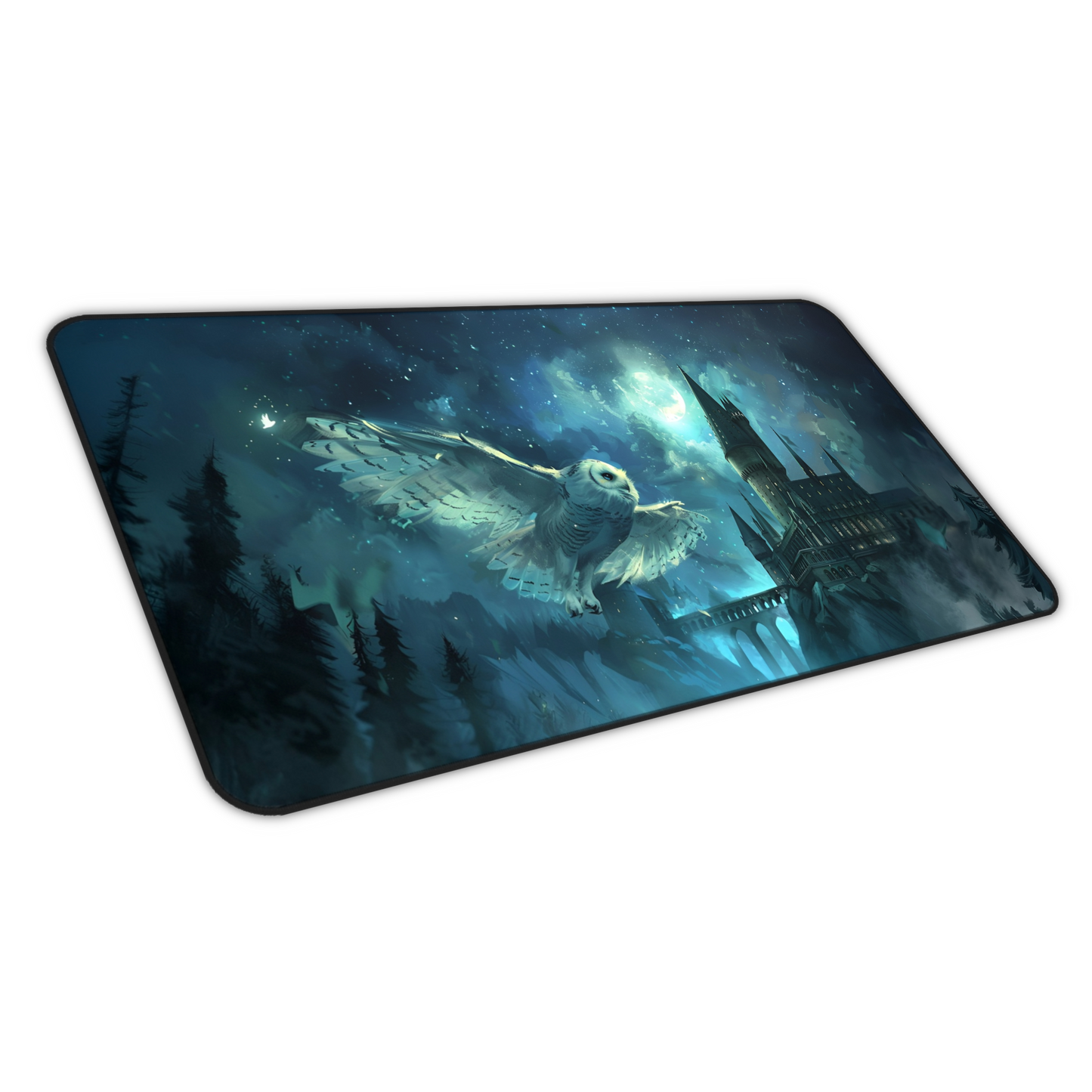 Owls Watch: Wizard Castle Gaming Mouse Pad