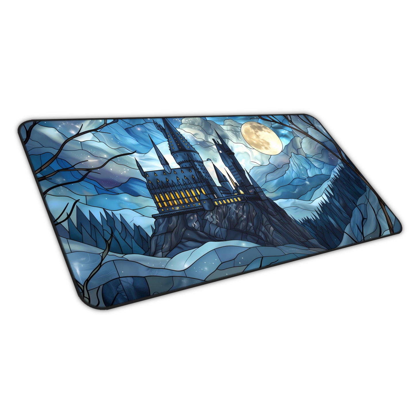 Twilight Glasswork: Magical Castle Gaming Mouse Pad