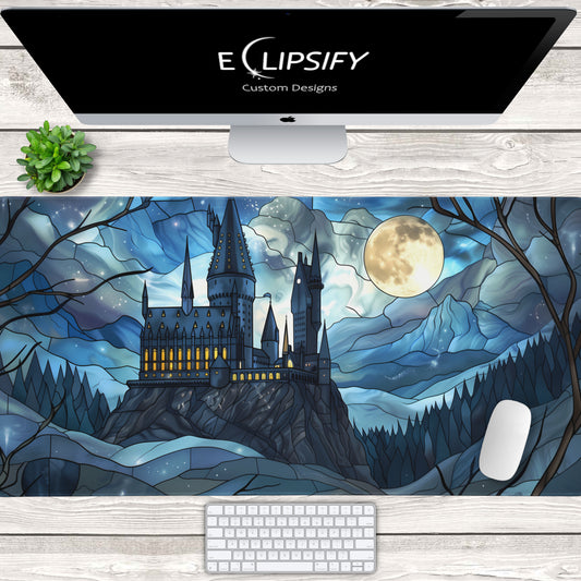 Twilight Glasswork: Magical Castle Gaming Mouse Pad