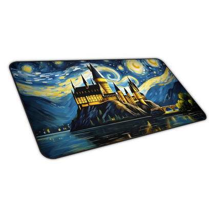 Starry Night Castle: Magical Castle Gaming Mouse Pad