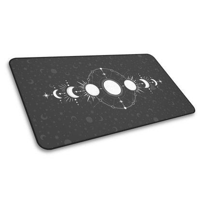 Celestial Phases: Moon Grey Mouse Pad