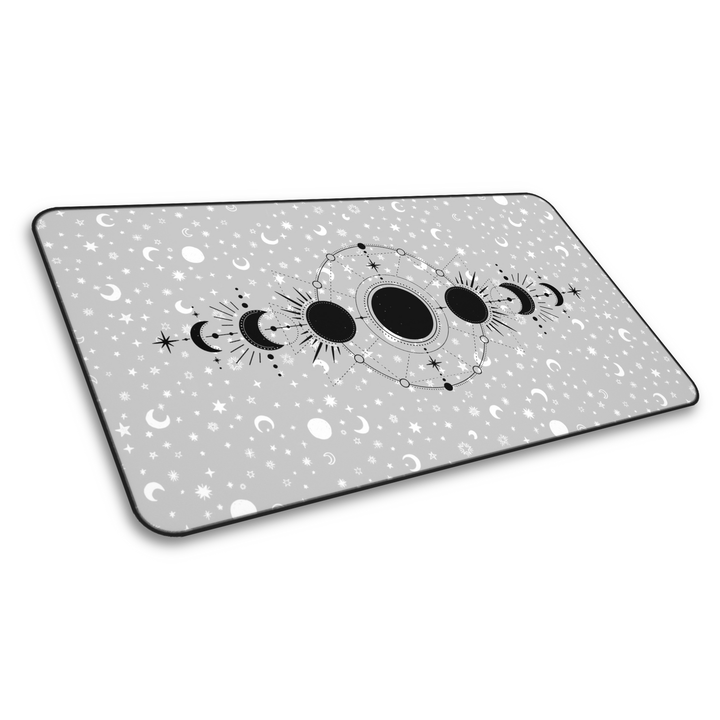 Celestial Stages: Moon White Mouse Pad